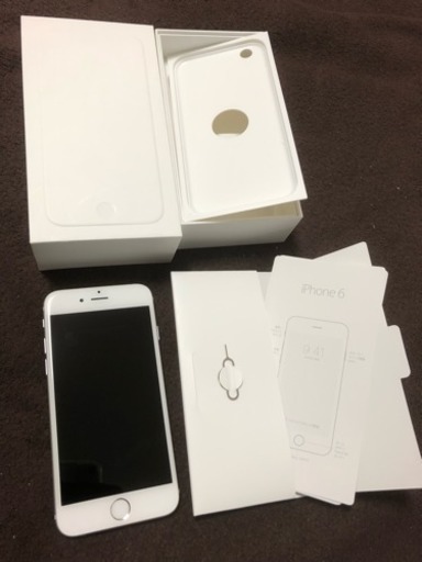 【美品】iPhone6 Silver 64GB 【バッテリー90%】
