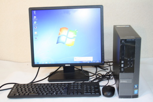 デル　DELL　デスクトップパソコン　OPTIPLEX 3020　Windows7 office 2003　Core i3 メモリ4GB　19インチモニター　17インチモニター