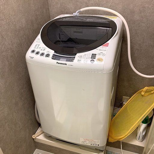 パナソニックNA-FR80H5 洗濯乾燥機(洗濯機)8kg　ホワイト 白　2008年製 ＋ ランドリーバッグ(ランドリーバスケット)付き