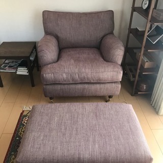 1人用ソファ＆スツール 美品 英国製