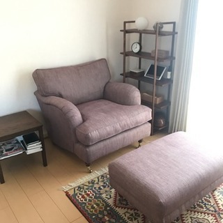 1人用ソファ＆スツール 美品 英国製