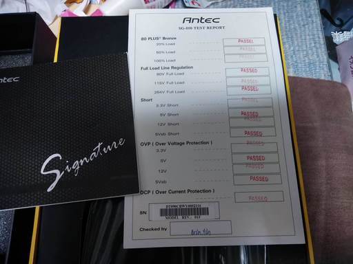 （超）高級電源　Antec 850W ATX電源 Signature 850　※買い受けて保存していましたが、都合により組むのを断念したモノです。PCパーツ