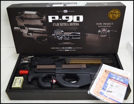 未使用 東京マルイ No.84 P-90 オートマチック電動エアガン ドットサイト装備モデル