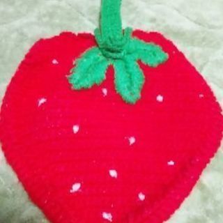 苺型🍓手編みバッグ　