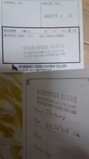 アイバニーズ早い者勝ち❕RG2670ZCA