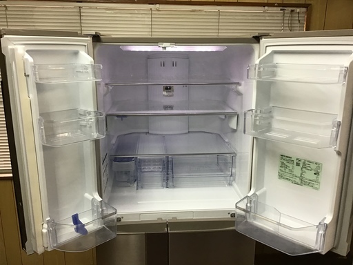 三菱  大型冷蔵庫  475L フレンチドア 6ドア   自動製氷 / タッチパネル操作  / MR-JX48LX 2014年製