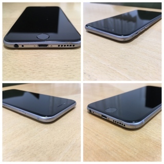 au iPhone6 64GB スペースグレイ バッテリー最大容量100% 純正イヤホン付属