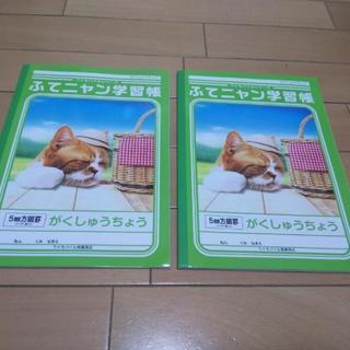【未使用】ふてニャン学習帳　2冊セット