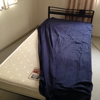 シングル黒ベッド 3千円