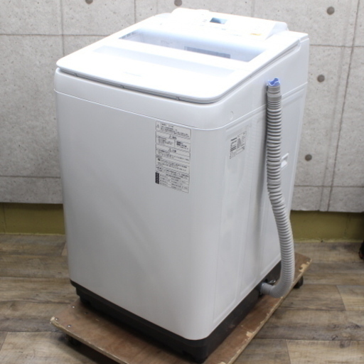 R612)【使用僅か・極美品】Panasonic NA-FA80H6-W 2019年製 全自動洗濯機 8kg 泡洗浄 パナソニック