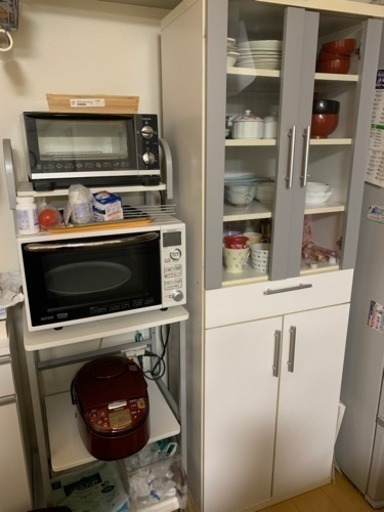 食器棚 レンジ台 オーブン ホワイト 白 Nina 桜木の収納家具 食器棚 キッチン収納 の中古あげます 譲ります ジモティーで不用品の処分