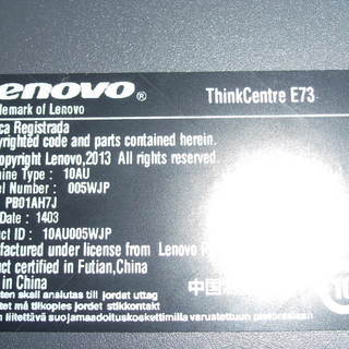 デスクトップパソコン Lenovo ThinkCentre E73 10AU-005WJP Core i5 4GB 500GB Lenovo ThinkCentre E73 10AU-005WJP Core i5 4GB 500GB