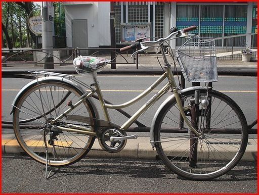 ★リサイクル(再生)自転車・中古自転車・ブリヂストン・26型・アルミフレーム・外装6段ギヤ・ゴールド