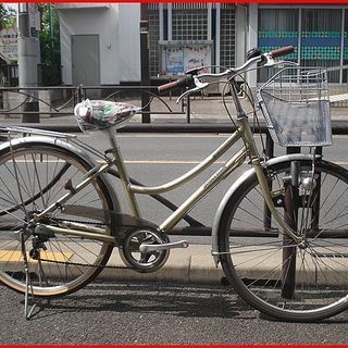 ★リサイクル(再生)自転車・中古自転車・ブリヂストン・26型・アルミフレーム・外装6段ギヤ・ゴールド