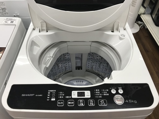 全自動洗濯機　SHARP　ES-G45RC　4.5kg　2016年製