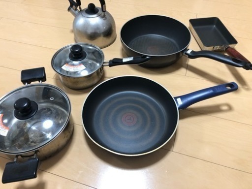 6点セット 鍋 フライパン やかん