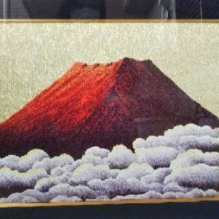 縁起物赤富士文化刺繍