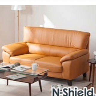美品 ニトリ ソファ N -shield 2人がけ ライトブラウン