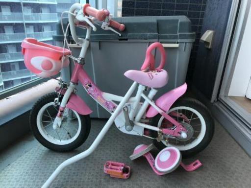ディズニー子供用自転車12インチ 補助輪＆押棒付 ミニー (ゆごー) 板橋本町のその他の中古あげます・譲ります｜ジモティーで不用品の処分