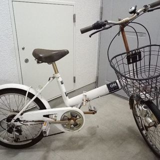 【福岡.大橋】折りたたみ自転車(白)