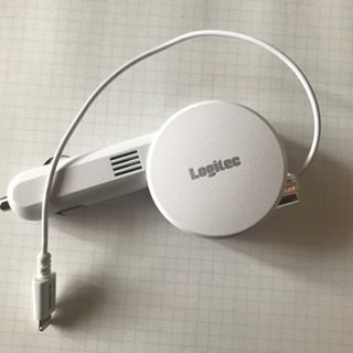 iPhone充電器 車用 巻き取り式0.9m