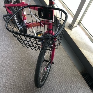 美品ルイガノ18インチ ピンク かご付き