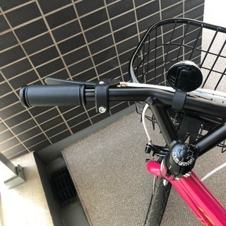 美品ルイガノ18インチ ピンク かご付き