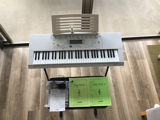 キーボード 楽器 光ナビゲーション CASIO LK-222 + スタンドCS-4B + 2