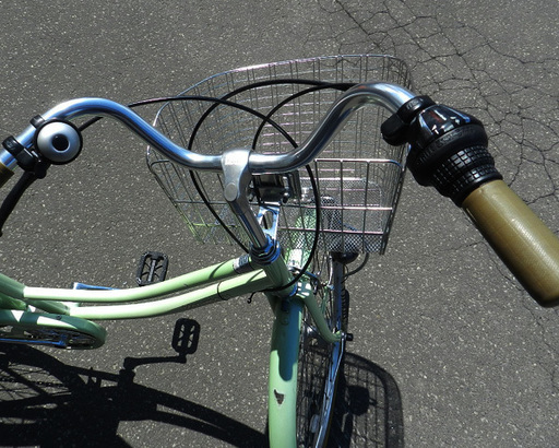 26インチ 自転車 シティサイクル パステルグリーン ママチャリ