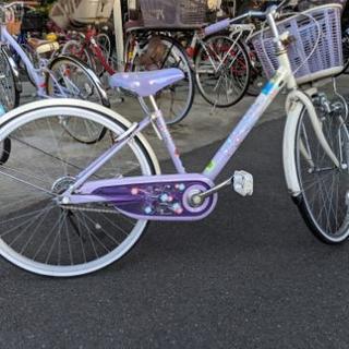 ブリジストン子供自転車紫　24インチ　女の子