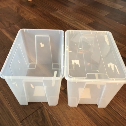 イケア プラスチック 収納ボックス 2個 Samla マンドゥーカ 新宿の収納家具 収納ケース の中古あげます 譲ります ジモティーで不用品の処分