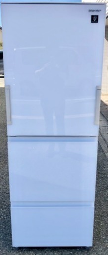 ★5月19日までの限定掲載 ★美品 シャープ SHARP プラズマクラスター冷蔵庫(幅60.0cm) 356L 3ドア(両開き・どっちもドア) ピュアホワイト SJ-GW36E-W 2018年製