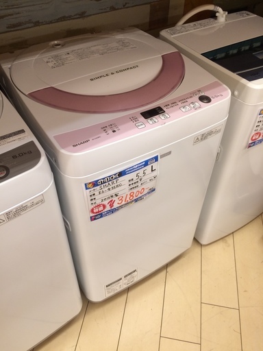 【SHARP/シャープ 5.5kg 洗濯機 2016年製 ES-G55RC】
