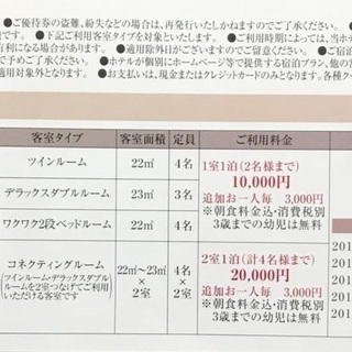 【ディズニーランド至近】日和ホテル舞浜 宿泊割引券１枚2019年...