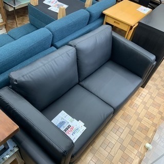 年末セール！2人掛けソファ ソファー　オシャレ　BLACK・ブラック 展示品☆美品】 2人掛けソファ ブラック 高級感