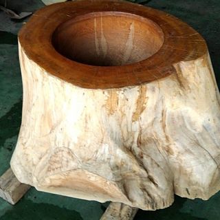 エモい木臼 欅 臼 けやき 特注品 ケヤキ うす 美術品 骨董品