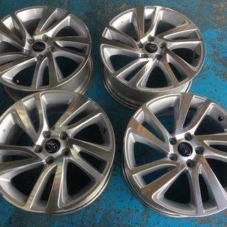 スバル　レヴォーグ純正 18インチ 18×7.5J ET+55 PCD 114.3-5H ハブ径56Φ 4本　シルバーポリッシュ　美品！