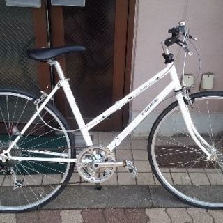 美品☆MIYATA FOLIO[フォリオ ]700C 折り畳みクロスバイク アルミ/6speed/ホワイト