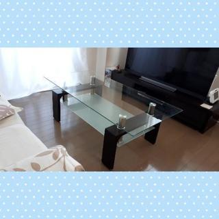 ガラステーブル　60cm×120cm