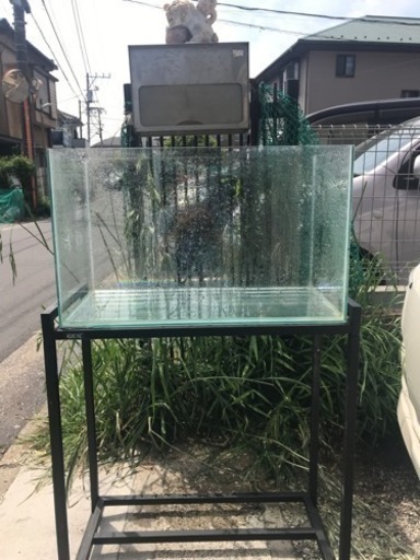 AQUA system60ガラス水槽ライト外部フィルター付き