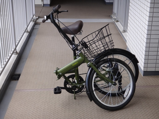 アサヒ・オリジナル折り畳み自転車（ほぼ未使用品）