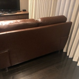 値下げ 本革 ソファ 2人がけ