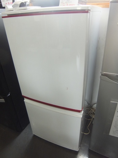 2014年 2ドア冷蔵庫 SHARP SJ-BK14Y-W つけかえどっちもドア ボトムフリーザー コンパクトサイズ