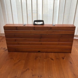 キャプテンスタッグ シダーウッド ピクニックテーブル ダークブラウン