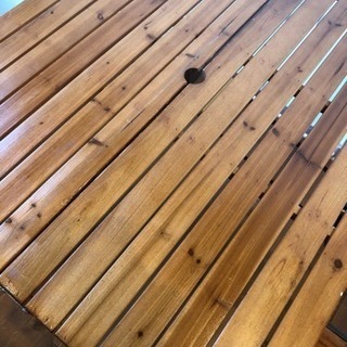 キャプテンスタッグ シダーウッド ピクニックテーブル ダークブラウン