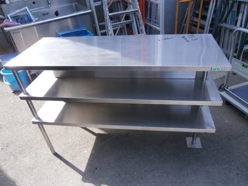 ☆中古品 厨房用品 タニコー 収納作業台 サイズ：1300×500×900㎜☆