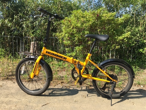 折りたたみ自転車 HUMMER　20インチ　イエロー