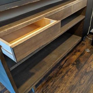 カウンター　店舗　アパレル　雑貨　小売　レジ　アンティーク 台 レジスター サイドボード 什器 収納棚 ロング