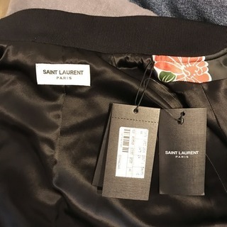 サンローラン TEDDY 和柄×LOVEサテンジャケット エディ