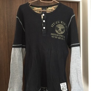 ★【男性用】長袖シャツ Lサイズ 黒と灰色